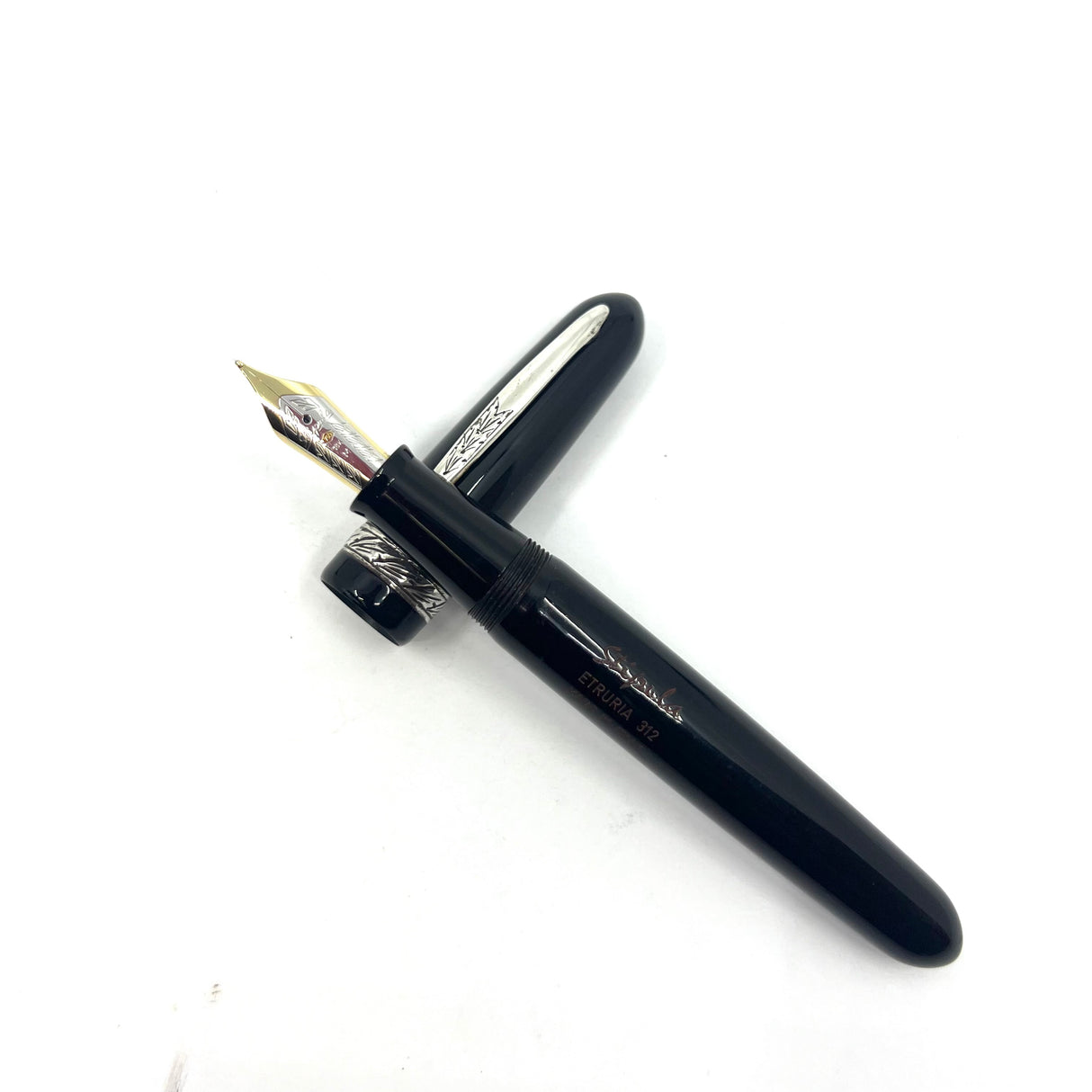 Stipula Large Size Black Etruria 312 Fountain Pen