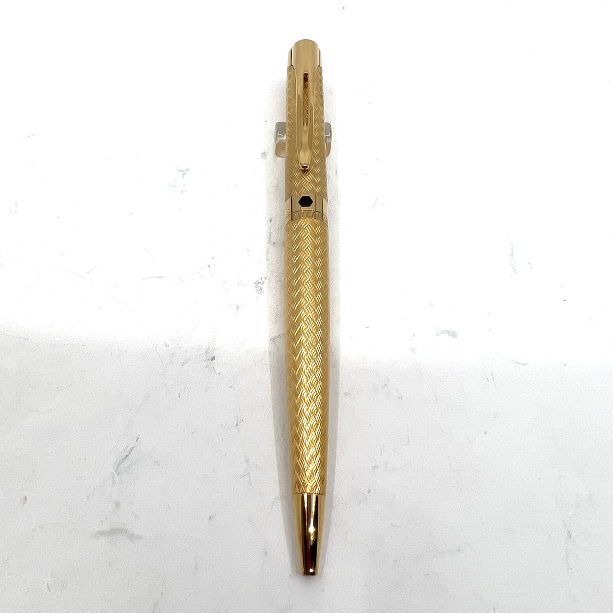 Waterman L'Etalon Matte Gold-Plated Basket Weave Design Ballpoint Pen