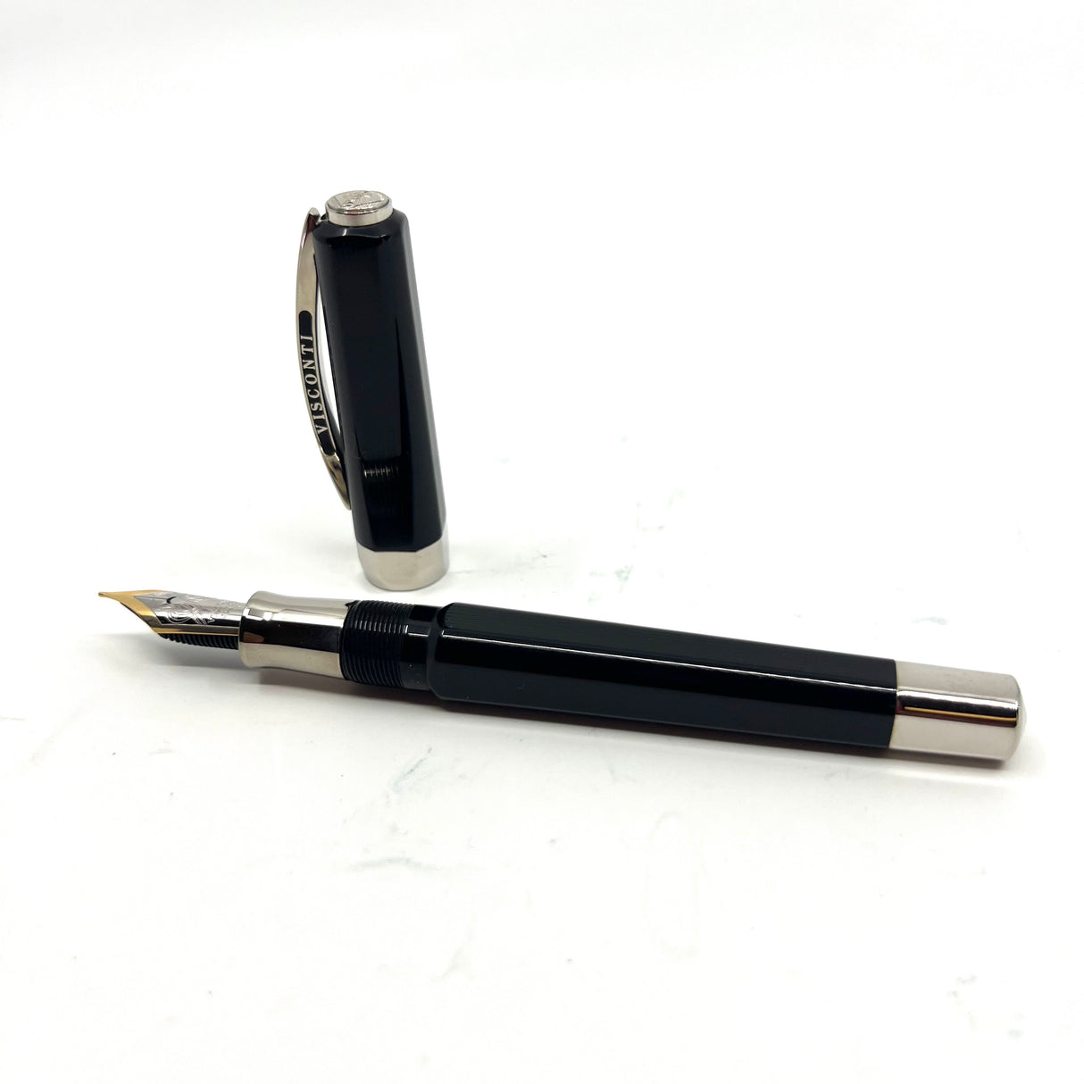 Visconti Opera Black Fluted & Facetted Fountain Pen