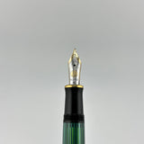 Pelikan M400 Green Stripped Barrel Black cap - Fountain Pen