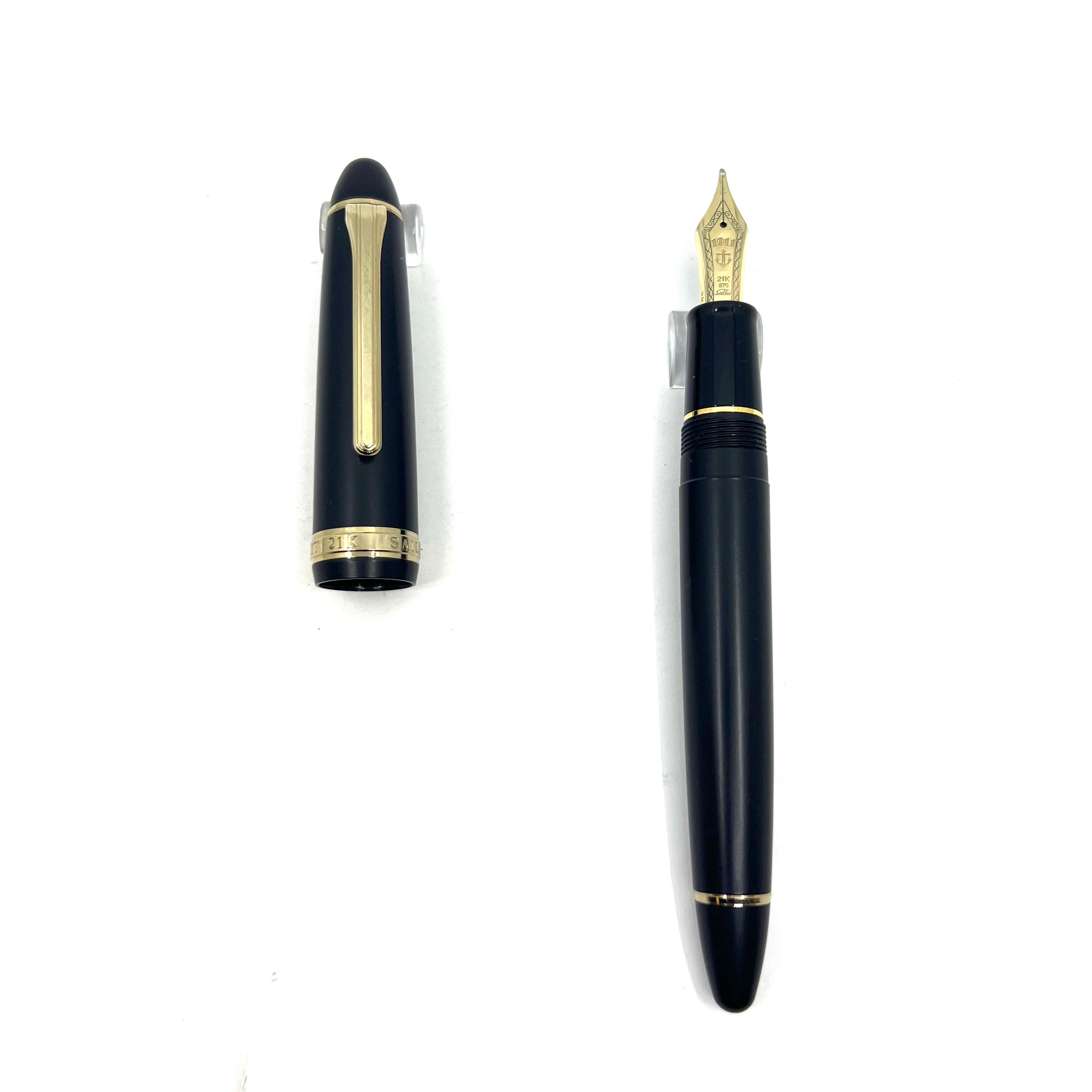 Sailor 1911L Profit Black Matte Fountain Pen - Naginata Jr. Medium