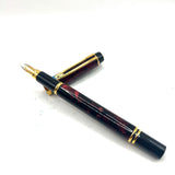 Waterman Rhapsody Burgundy Marble Fountain Pen - Medium 18kt Gold Nib