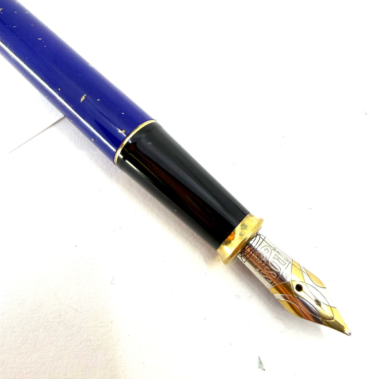Cross Townsend Blue Lapis Lazuli/ 22K Gold Dust Fountain Pen - Medium 18kt Gold Nib