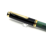 Pelikan M800 Souveran Black & Green Striped Fountain  Pen