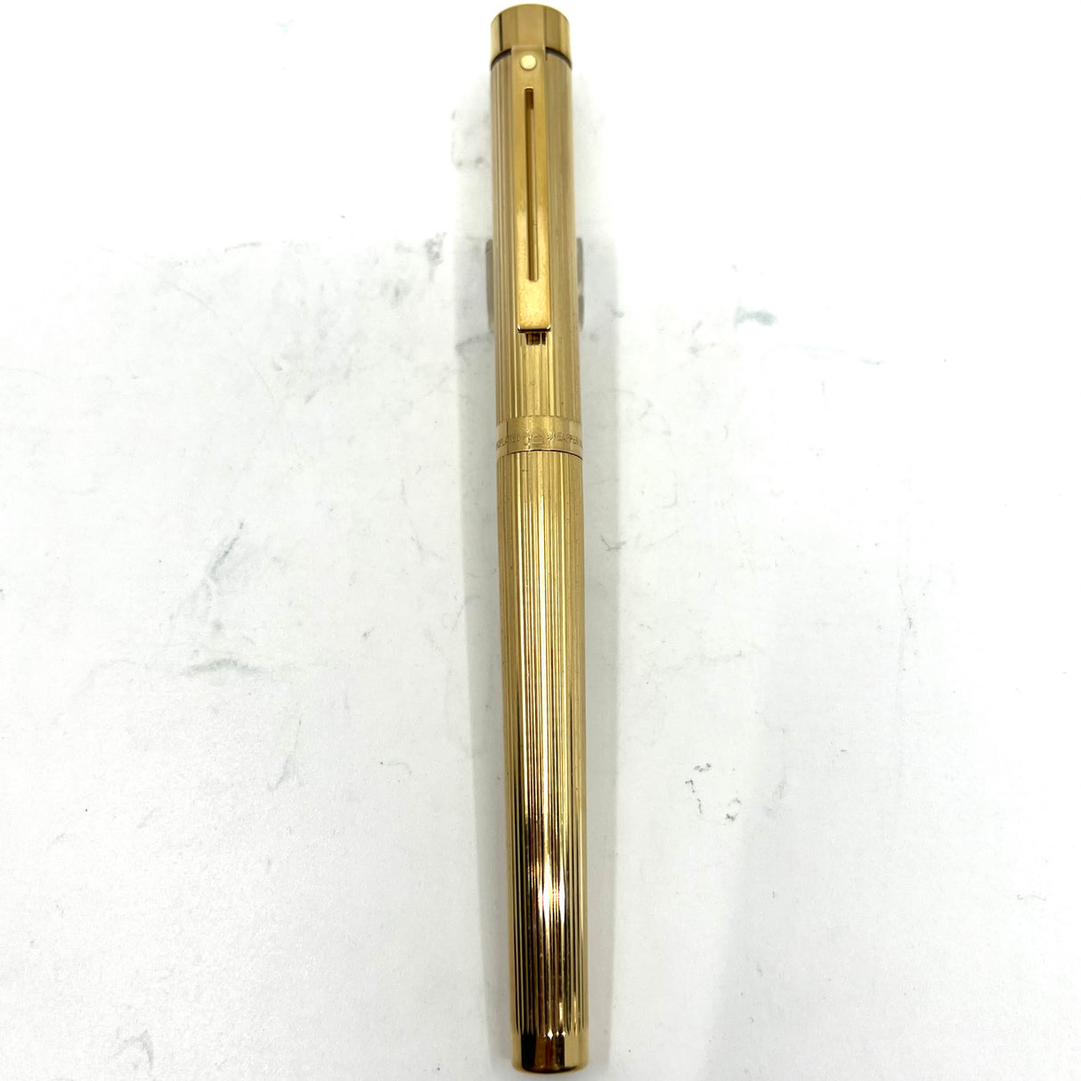 Sheaffer Full-Size Targa Gold-Plated Fluted Fountain Pen