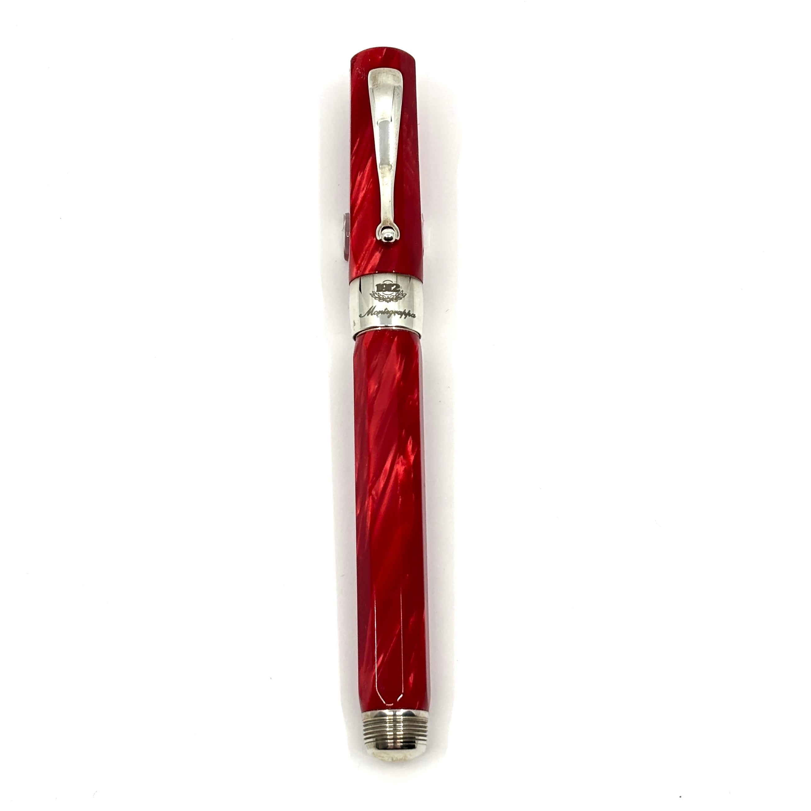 Montegrappa Symphony Lustrous Red Celluloid Octagonal Fountain Pen