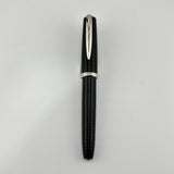 Waterford Oversized Weighty Black Fluted Horizontal - Rollerball Pen