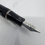 Conway Stewart Churchill "Sir Winston" London Smoke Gray Celluloid Fountain Pen Limited Edition  - Flexible Fine 18kt Gold Nib