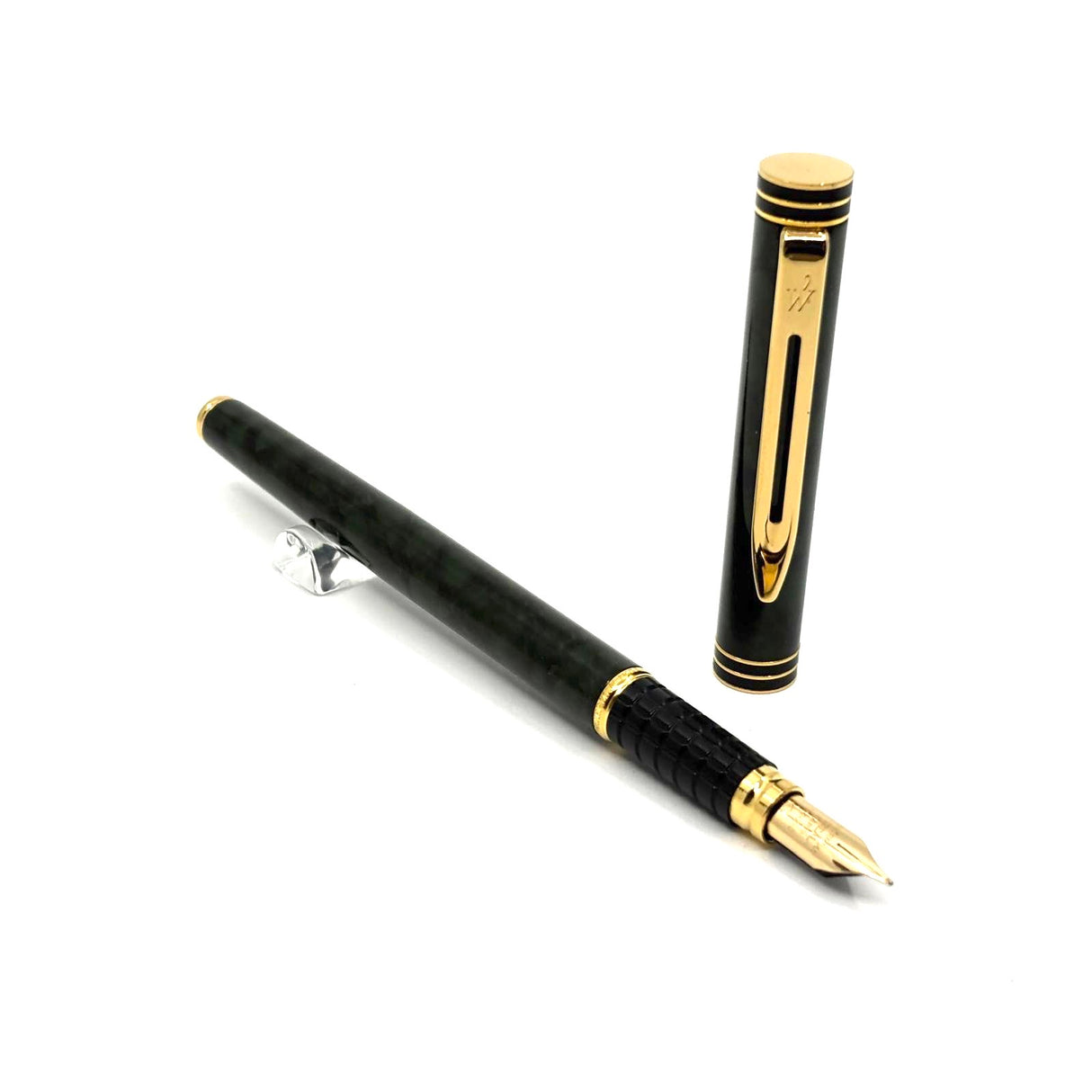 Waterman "Exclusive" Green & Black Marble Lacquered Fountain Pen