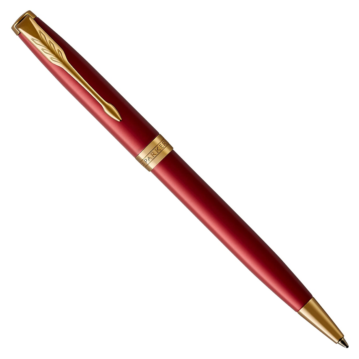 Parker Sonnet Classic Red Satined gold Trim Ballpoint