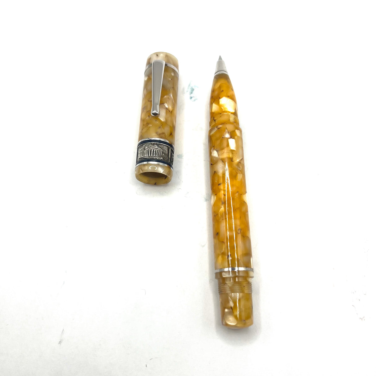 Delta Pantheon Amber Marble Limited Edition Rollerball