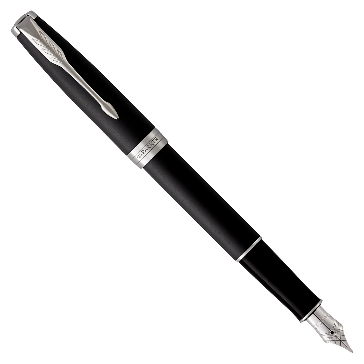 Parker Sonnet Classic Matte Black Chrome Trim Fountain Pen