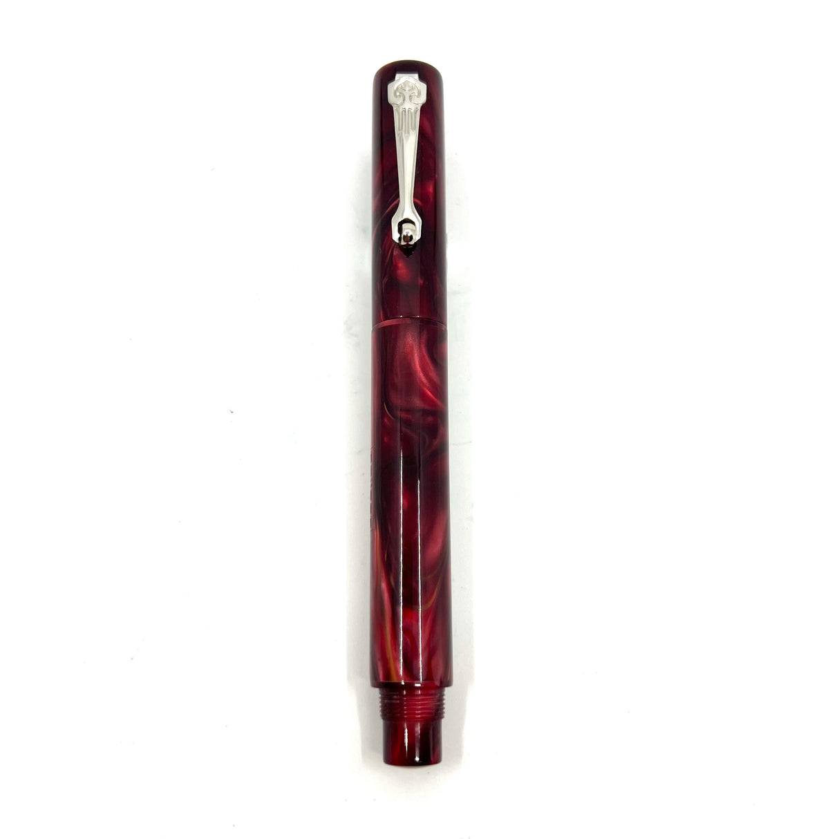 Marlen Eclisse Marbled Black & Lustrous Red Fountain Pen