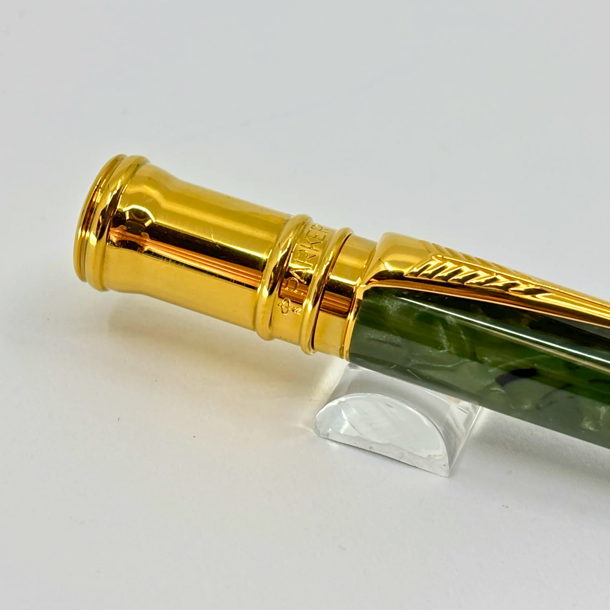 Parker Duofold Jade Marble (Grayish Green) Ballpoint Pen - Circa 2000
