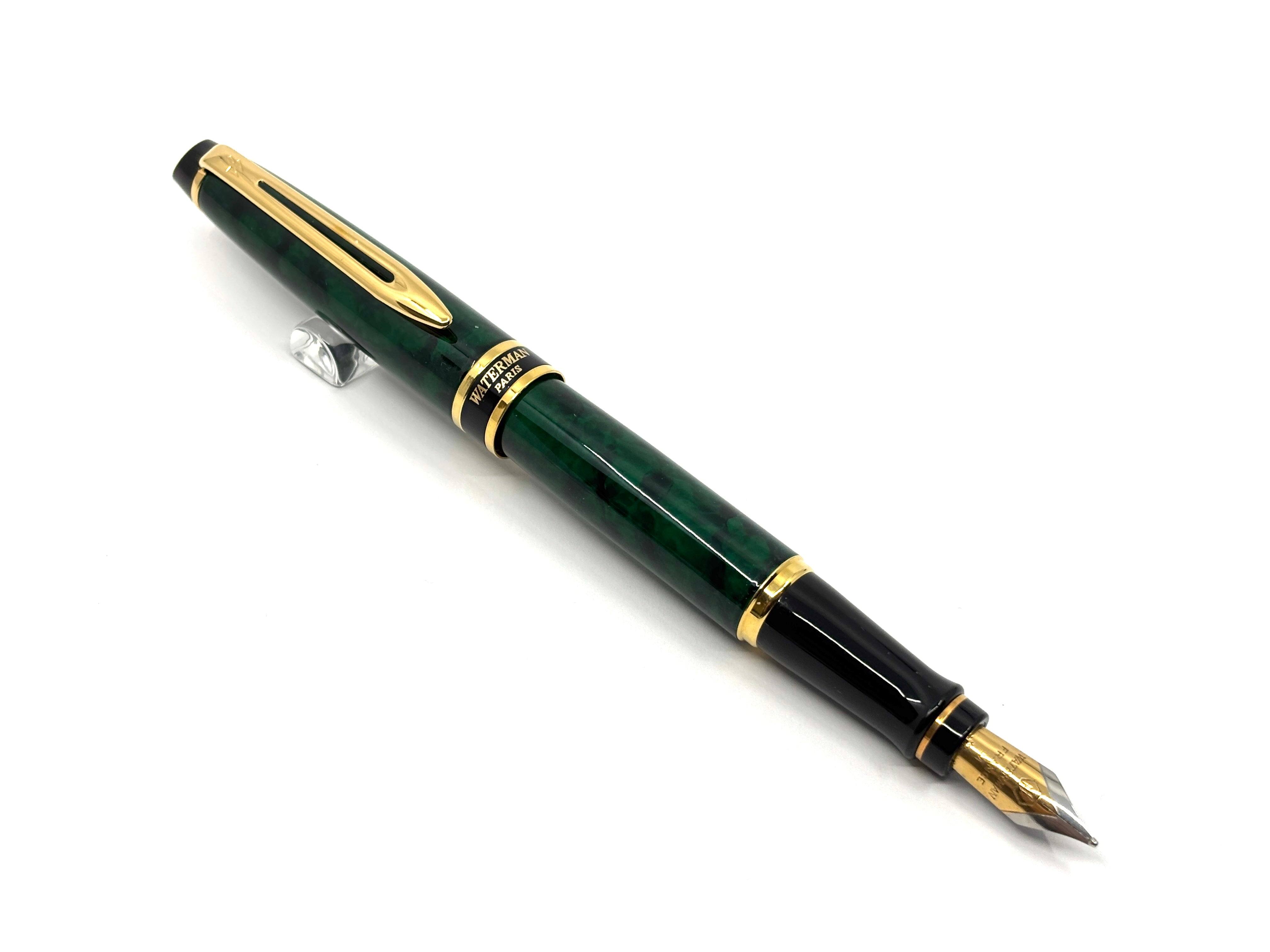 Waterman Expert Green/Black Marbled Fountain Pen – Fountain Pen