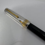 OMAS Doue Facetted Large Paragon Fountain Pen - Sterling Silver Cap - Fine 18kt Gold Nib