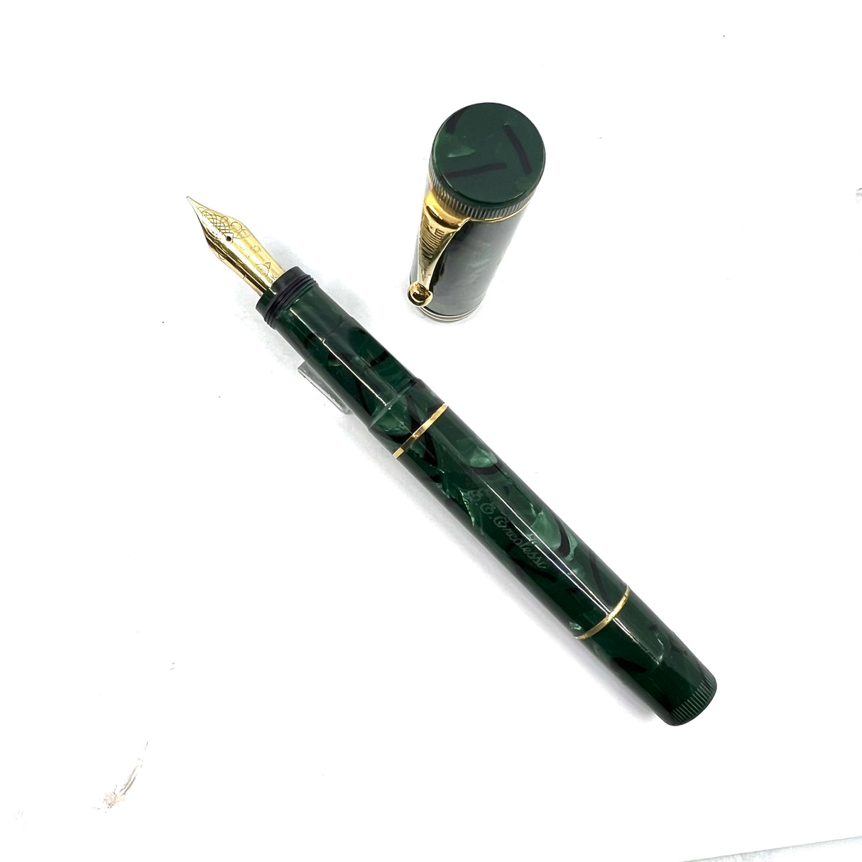 OMAS Ercolessi Green Marbled Celluloid Limited Edition Fountain Pen