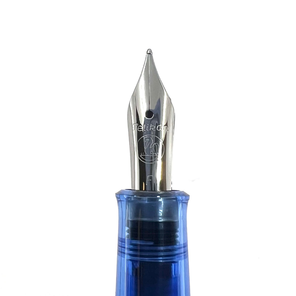 Pelikan M205 Light Blue Transparent Fountain Pen - Fine Stainless Steel Nib