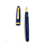 Platinum #3776 Celluloid Marbled Midnight Blue Ocean Fountain Pen