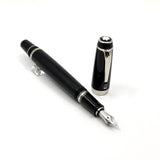 Montblanc Black Resin Larger Size Boheme Fixed Nib (Non- Retractable- No Stone in Clip) Fountain Pen