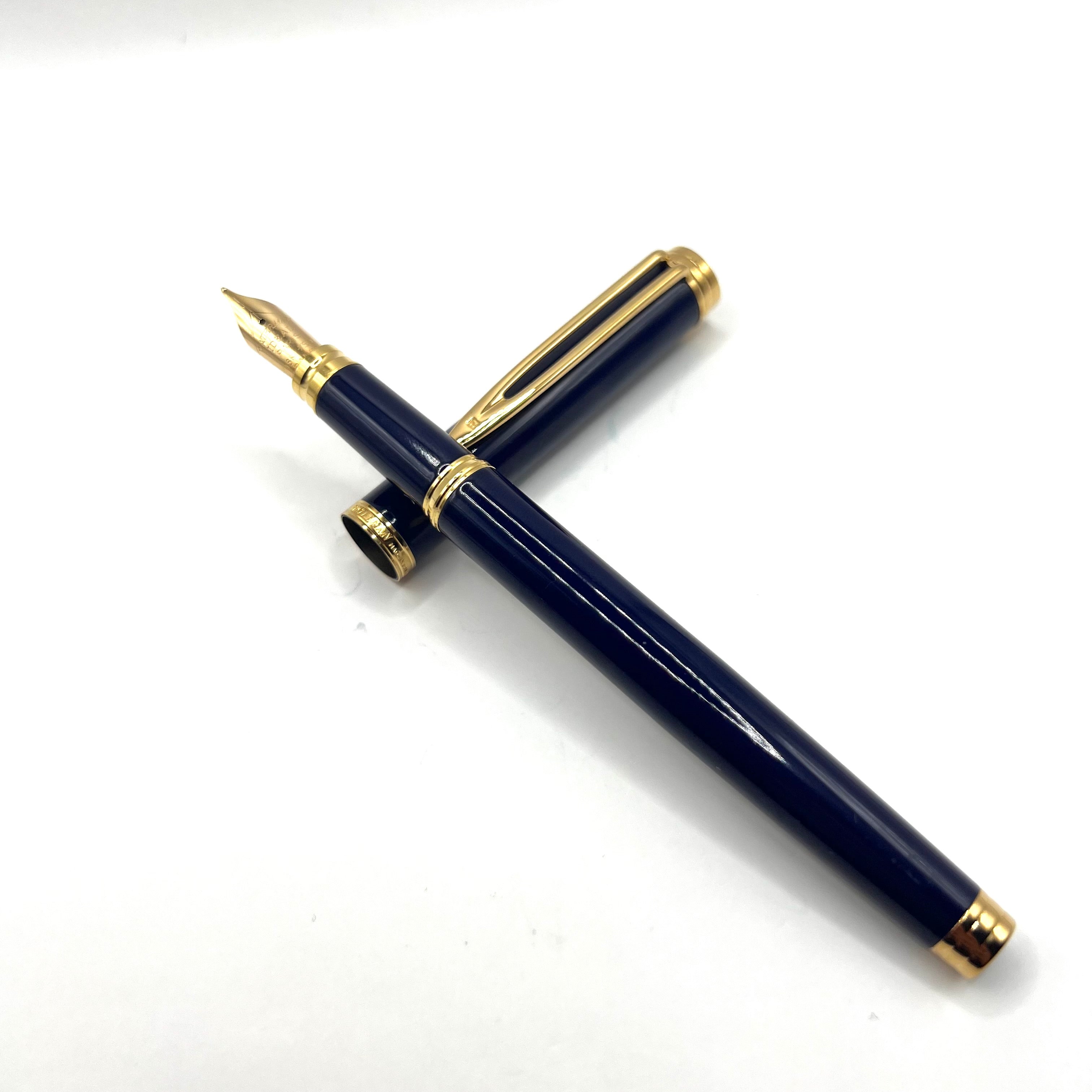 筆記具 WATERMAN Gentleman 100 Waterman GENTLEMAN 100 18ct Lettering Nib Gold Fountain Pen