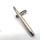 Waterman Silver Tone Perspective Fountain Pen with a Line Design at Different Angles