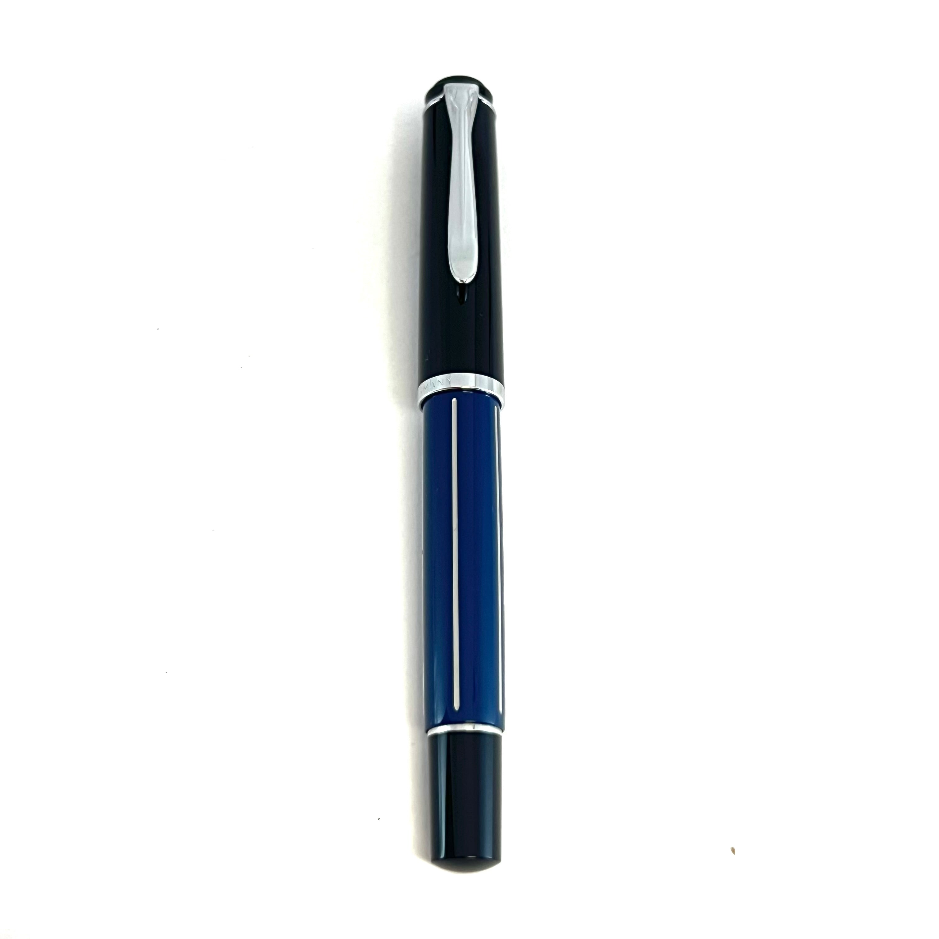 Pelikan M215 Blue Barrel/Metal Strips Fountain Pen – Fountain Pen