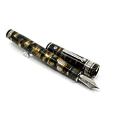 Wahl-Eversharp  Black/Bronze/Transparent Original OMAS Lucens Celluloid Decoband Oversized Fountain Pen