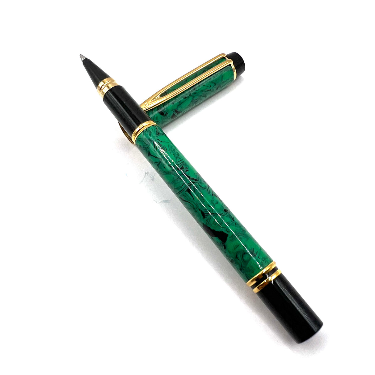 Waterman Rhapsody Le Man Jade Green Ripple Rollerball - RARE!