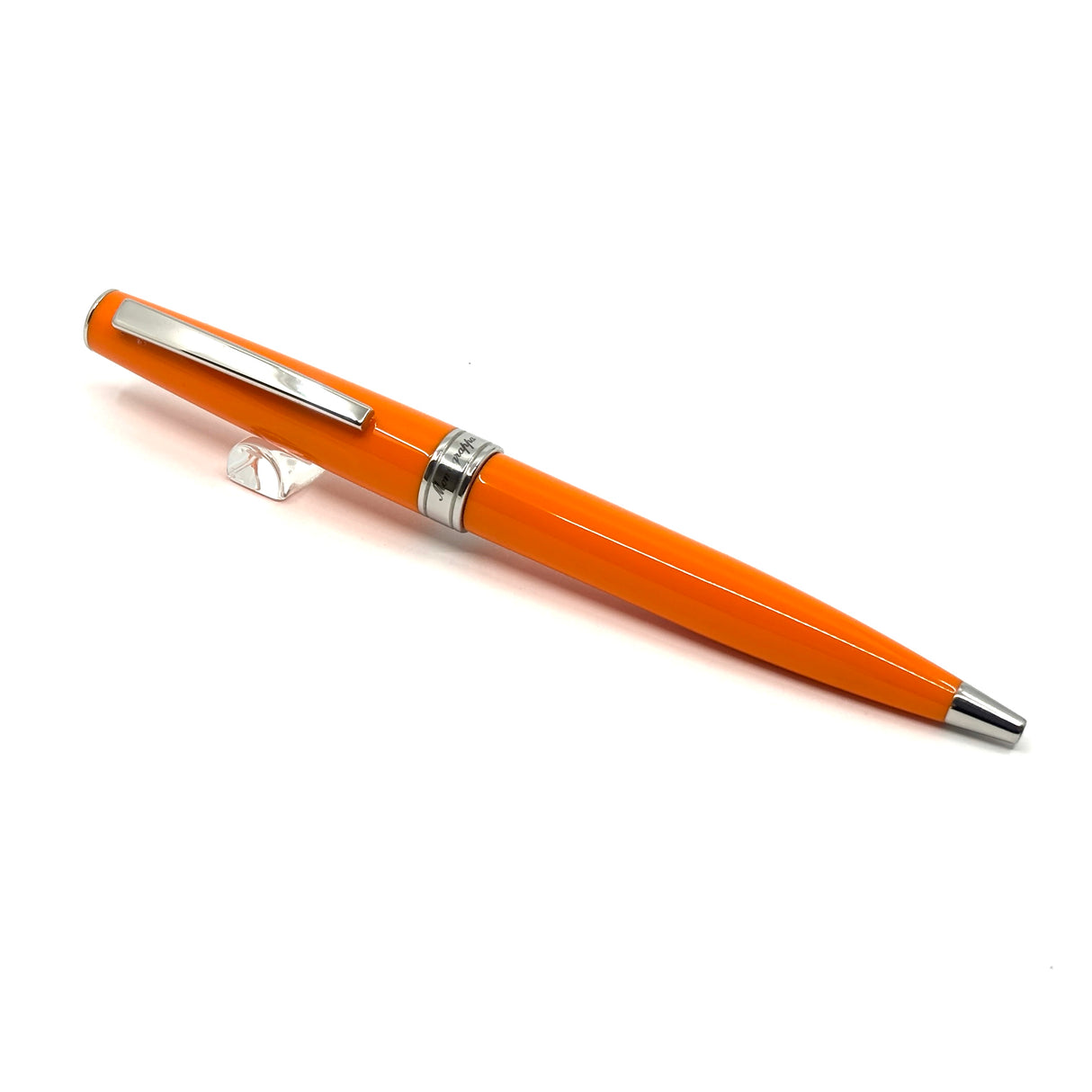 Montegrappa Armonia Orange Resin Ballpoint Pen - Platinum Plated Trim