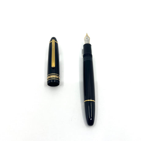 Montblanc Black Meisterstuck #146 LeGrand Fountain Pen - Fine 14kt Gold Nib