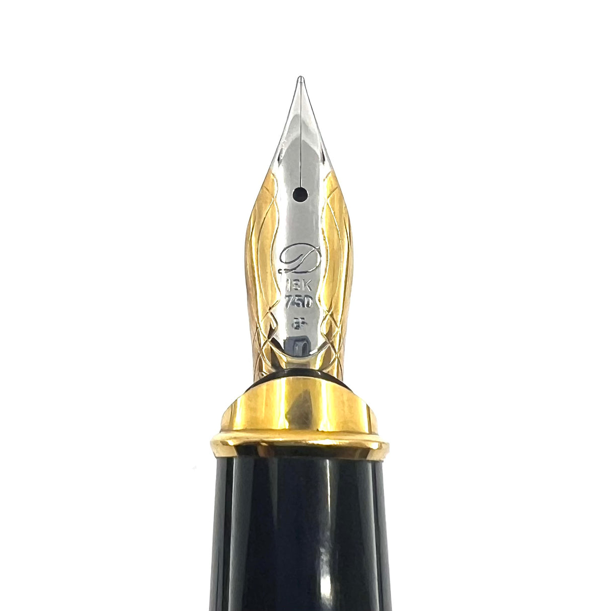 S. T. Dupont Orpheo (Largest Size) Black Chinese Lacquer Fountain Pen - Extra Fine 18kt Gold Nib