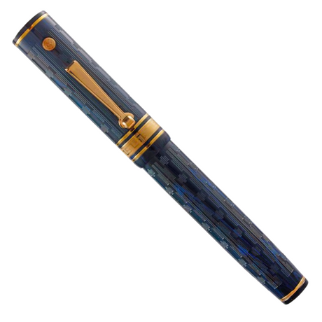 Wahl-Eversharp Decoband Ebonite Blue Ripple Chased - Fountain Pen