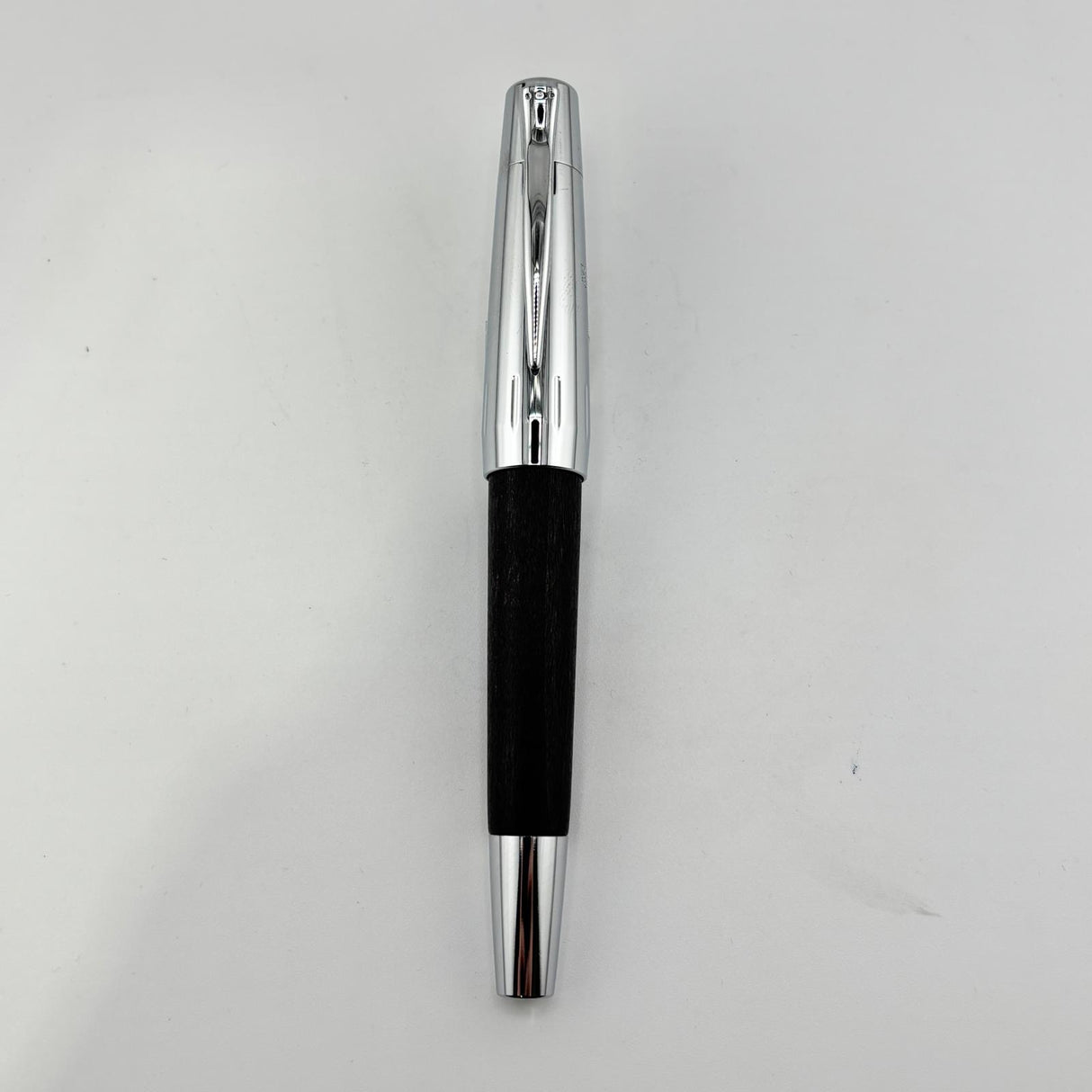 Faber-Castell E-Motion Black wood barrel chrome cap -  Fountain Pen