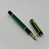 Waterman Patrician Green Marble Fountain Pen- Fine 18kt Gold  Nib