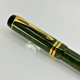 Parker Centennial (Largest Size) Duofold Jade Marble (Grayish Green) Fountain  Pen - Broad 18kt Gold  Nib