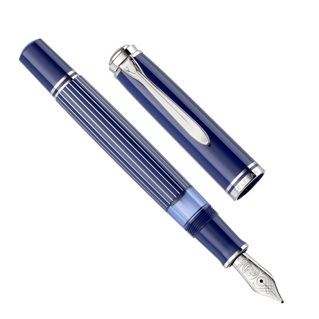 Pelikan Souveran M815 Metal Striped Blue Fountain Pen