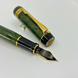 Parker Centennial (Largest Size) Duofold Jade Marble (Grayish Green) Fountain  Pen - Broad 18kt Gold  Nib