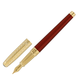 S.T. Dupont Line D Eternity Burgundy & Gold - Fountain Pen (14kt Gold Nib)