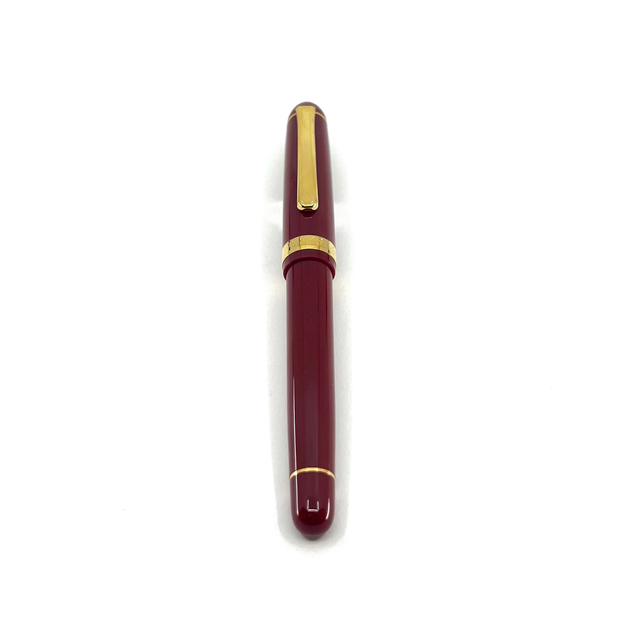 Platinum #3776 Tuscan Red Fountain Pen - Broad 14kt Gold Nib