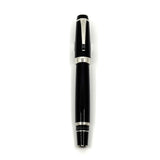 Montblanc Black Resin Larger Size Boheme Fixed Nib (Non- Retractable- No Stone in Clip) Fountain Pen