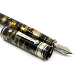 Wahl-Eversharp  Black/Bronze/Transparent Original OMAS Lucens Celluloid Decoband Oversized Fountain Pen