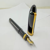 OMAS Oversized Blue/Black #360 Triangulated Fountain Pen - Medium 18kt Gold Nib