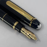 Montblanc Meisterstuck Mozart Black Resin Fountain Pen - Broad 14kt Gold  Nib