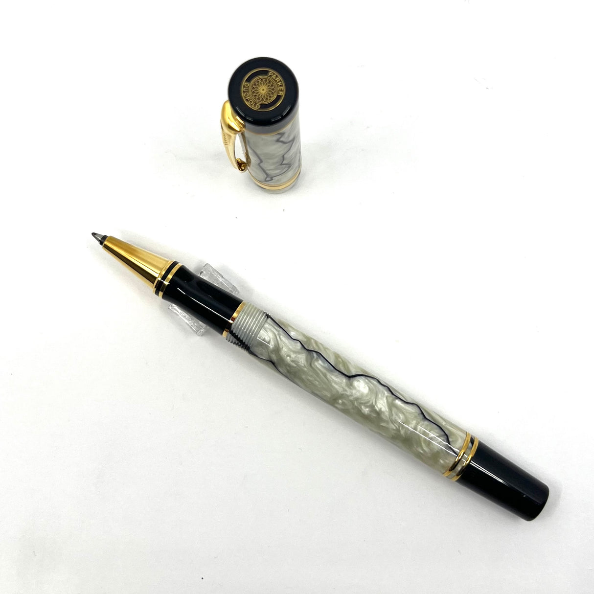 Parker Duofold Pearl & Black Rollerball