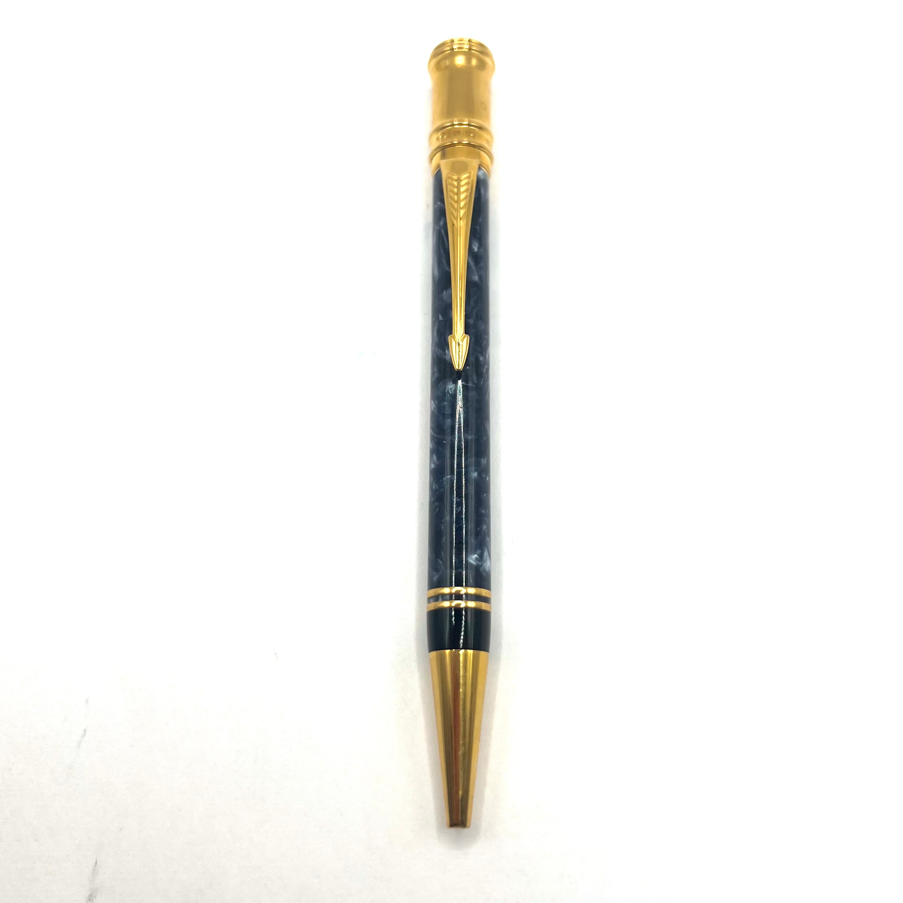 Parker Duofold Marble Blue Ballpoint Pen – Fountain Pen Hospital