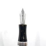 Signum (Italy) Marbleized Brown Fountain Pen - Broad 18kt Gold Nib