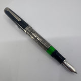 Pelikan M910 Toledo Sterling Silver Fountain Pen - Medium 18kt Gold  Nib