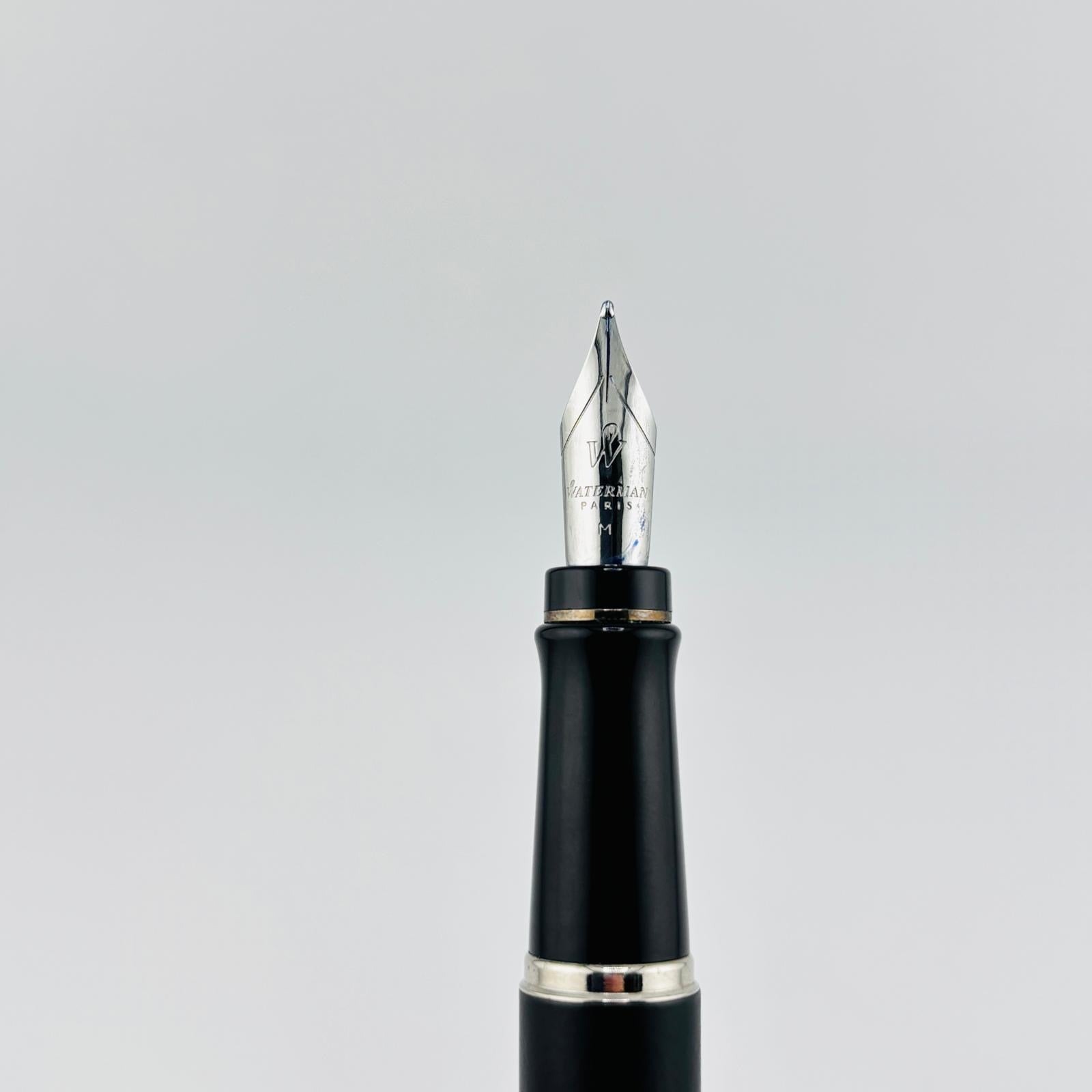 Waterman Expert 万年筆 黒 Waterman Expert Rollerball Pen in Black with Gold Trim - Goldspot Pens