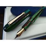 Molteni M71 Green Line Gold Trim Fountain Pen
